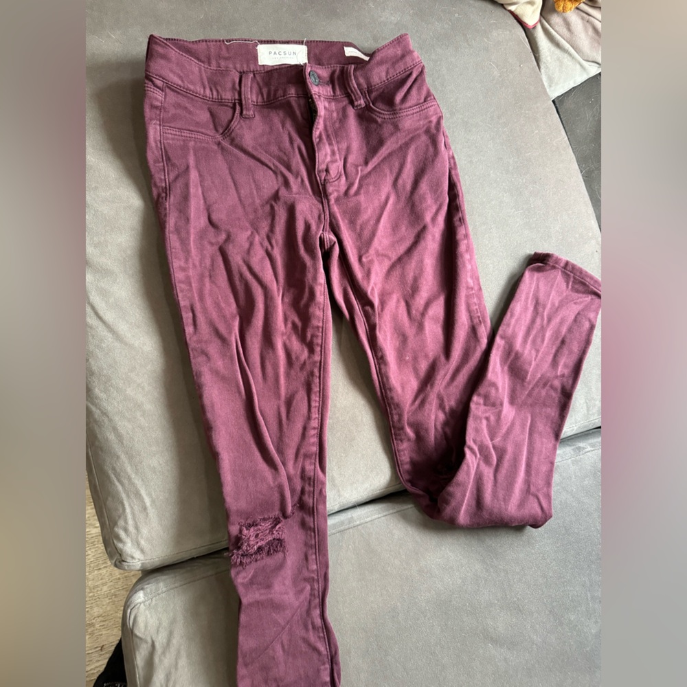 Maroon PacSun Jeggings